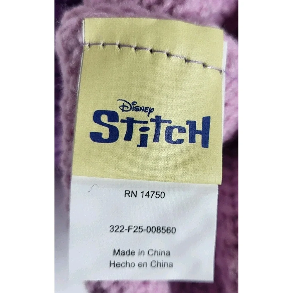 Disney Stitch & Angel 2pc Kids' One Size Winter Beanie Hat and Gloves Set NWT‎